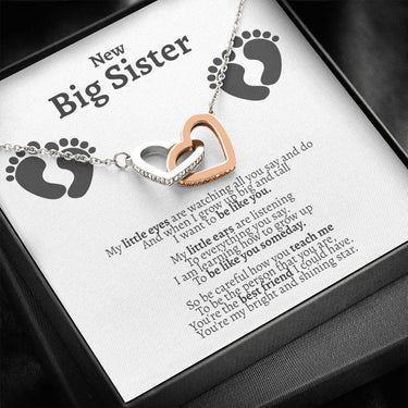 New Big Sister Interlocking Hearts Necklace - Love You This Much